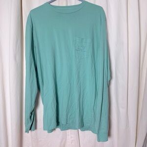 Vineyard Vines‎ VTG Men's Sz L  L/S 100% Cotton Turquoise Tee